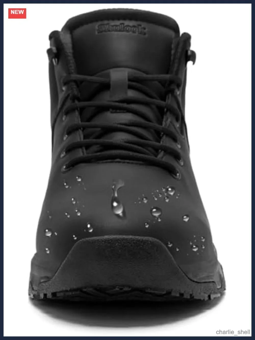 Men's Non Slip Work Boots Slip Resistant Faux Leather Water Resistant Ankle